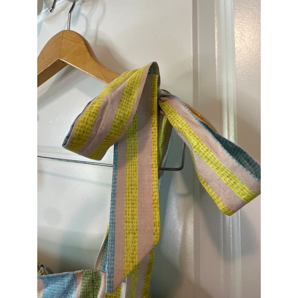 Cara Cara Campbell Multi Stripe Cotton Summer Midi Dress Size M - Picture 8 of 13